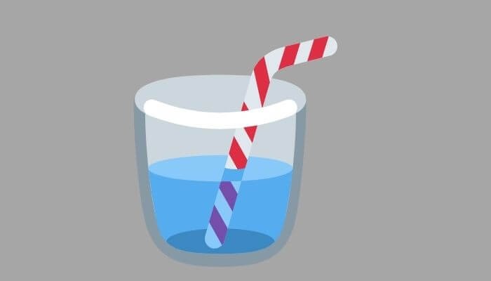 A glass of water