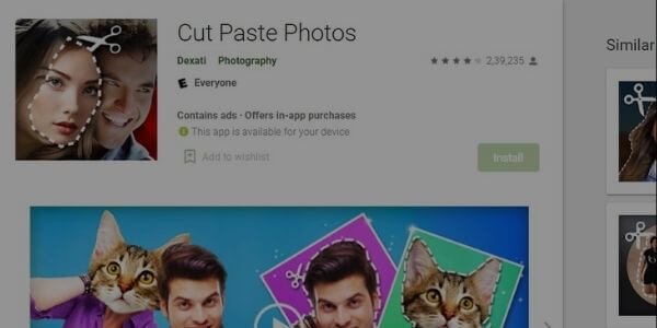 Cut Paste Photos app