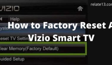 Reset Vizio Smart TV