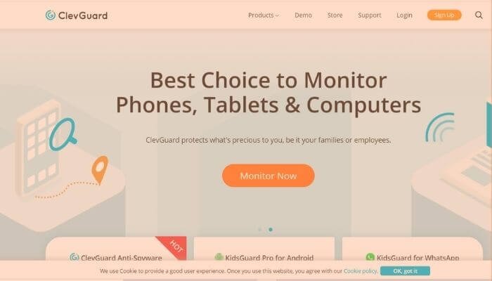 ClevGuard - Android Spy app