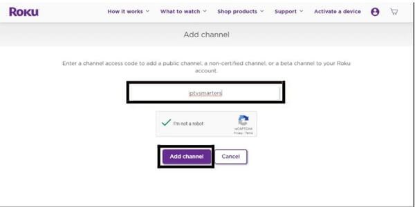 Add IPTV on Roku