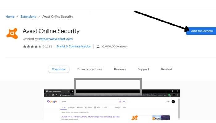 avast online security extension