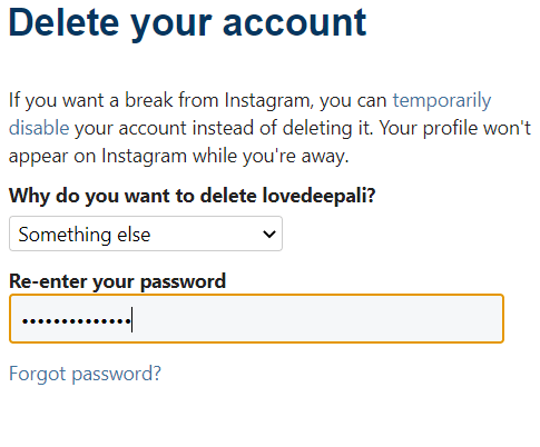 Delete your Instagram account page-2