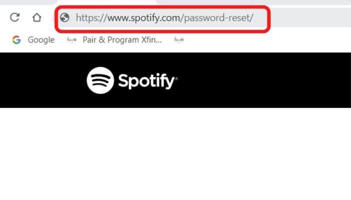 open reset password link on web browser