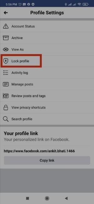 Lock Facebook Profile-4