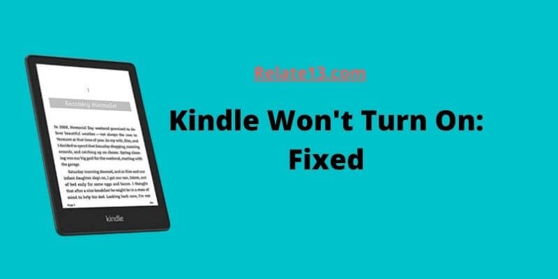 Kindle Won't Turn On