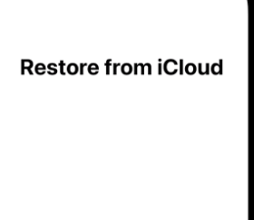 restore from iCloud