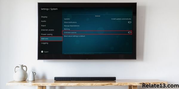 samsung smart TV showing add ons option on it to install 3rd party apps